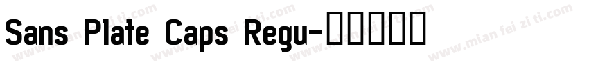 Sans Plate Caps Regu字体转换